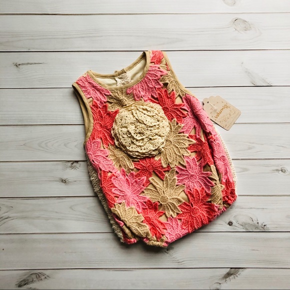 NWT Whimsy Peaches N Cream Crochet Vintage Bubble - Picture 1 of 4